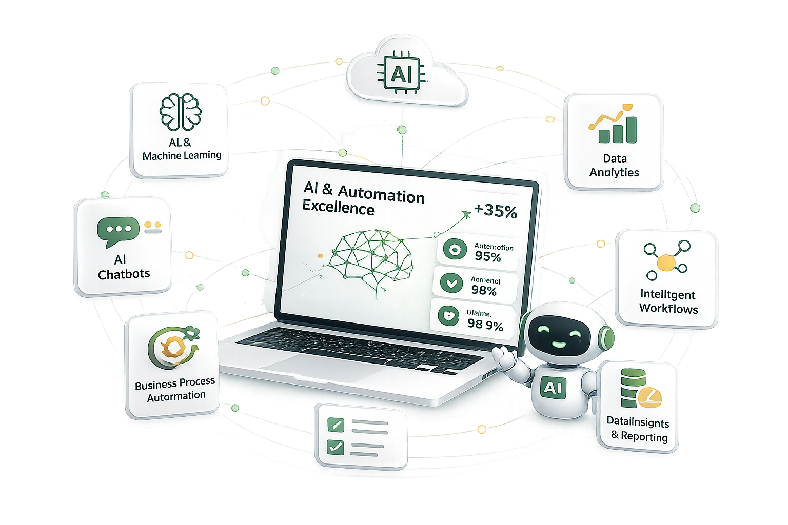 Artificial Intelligence and Automation Illustration